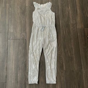 Crewcuts gold jumpsuit size 8